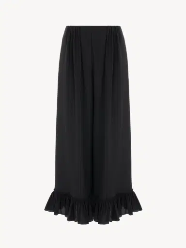 Chloé Cropped fluid pants in crêpe de chine | Thumbnail 1 Chloé Cropped fluid pants in crêpe de chine | Thumbnail 1