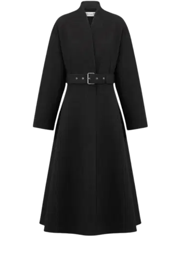 Dior Belted Coat IN Black Double-Sided Virgin Wool and Cashmere | Thumbnail 1 Dior Belted Coat IN Black Double-Sided Virgin Wool and Cashmere | Thumbnail 1