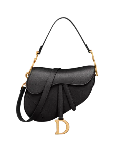 Dior Black Saddle Bag with Strap | Thumbnail 1 Dior Black Saddle Bag with Strap | Thumbnail 1