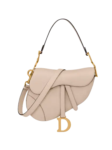 Dior Powder Beige Saddle Bag with Strap | Thumbnail 1 Dior Powder Beige Saddle Bag with Strap | Thumbnail 1