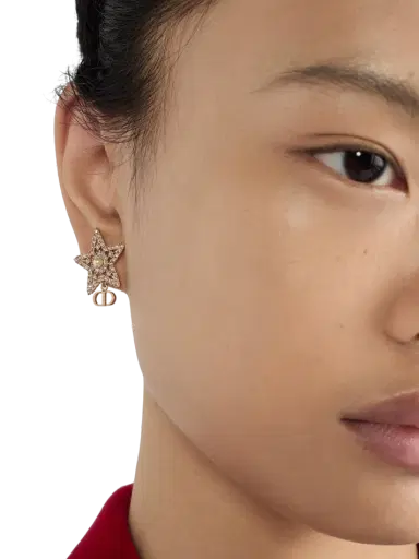 Dior Pale Gold-Finish Metal, White Resin Pearls and Silver-Tone Crystals Nuit Étoilée Earrings | Thumbnail 1 Dior Pale Gold-Finish Metal, White Resin Pearls and Silver-Tone Crystals Nuit Étoilée Earrings | Thumbnail 1