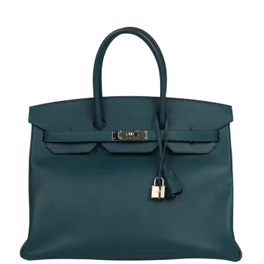 HERMÈS Pre-owned Hermes Birkin 35 Colvert Epsom Palladium Hardware | Thumbnail 1 HERMÈS Pre-owned Hermes Birkin 35 Colvert Epsom Palladium Hardware | Thumbnail 1