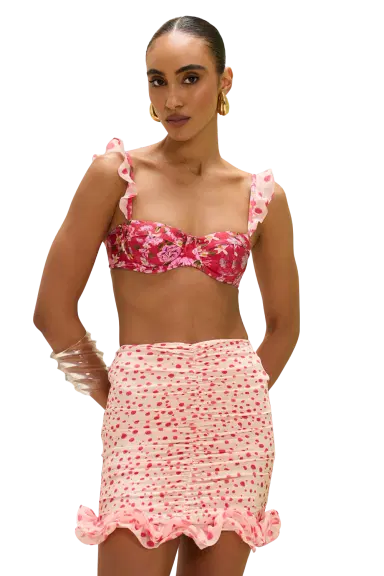 PatBo PEONY PRINT LYCRA SHORT COVERUP | Thumbnail 1 PatBo PEONY PRINT LYCRA SHORT COVERUP | Thumbnail 1