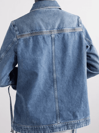 Loewe Leather-trimmed denim jacket (In-Store) | Thumbnail 2 Loewe Leather-trimmed denim jacket (In-Store) | Thumbnail 2