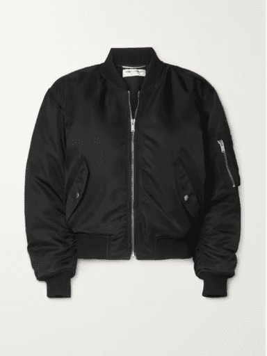 Saint Laurent Ruched padded shell bomber jacket (In-Store) | Thumbnail 1 Saint Laurent Ruched padded shell bomber jacket (In-Store) | Thumbnail 1