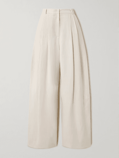 The Frankie Shop Piper pleated twill wide-leg pants (In-Store) | Thumbnail 1 The Frankie Shop Piper pleated twill wide-leg pants (In-Store) | Thumbnail 1