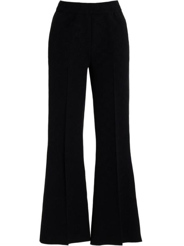 Kick Stretch-Cotton Knit Cropped Flared Pants Kick Stretch-Cotton Knit Cropped Flared Pants