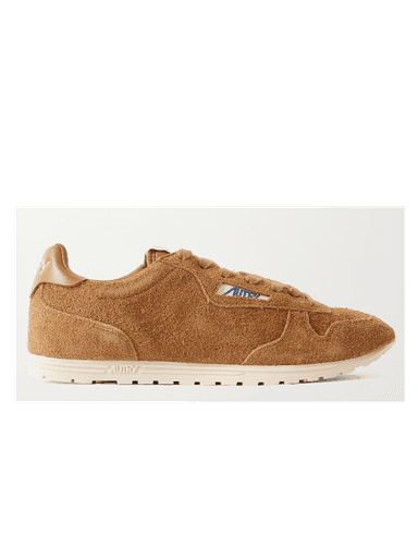 Autry Windspin leather-trimmed perforated brushed suede sneakers | Thumbnail 1 Autry Windspin leather-trimmed perforated brushed suede sneakers | Thumbnail 1