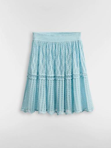 Dior Flared Miniskirt Blue Cotton-Blend Crochet | Thumbnail 1 Dior Flared Miniskirt Blue Cotton-Blend Crochet | Thumbnail 1