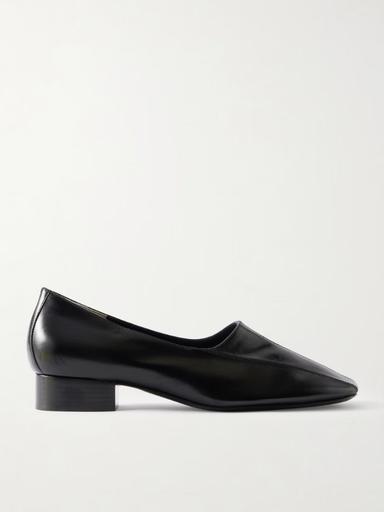 Phoebe Philo Club paneled glossed-leather pumps | Thumbnail 1 Phoebe Philo Club paneled glossed-leather pumps | Thumbnail 1