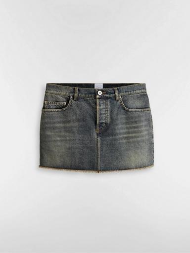 Dior Miniskirt in Blue Stonewashed Cotton Denim | Thumbnail 1 Dior Miniskirt in Blue Stonewashed Cotton Denim | Thumbnail 1