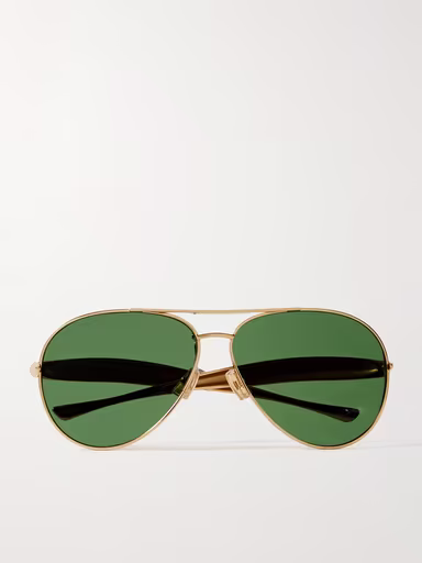 Bottega Veneta Sardine Gold-Tone Sunglasses | Thumbnail 1 Bottega Veneta Sardine Gold-Tone Sunglasses | Thumbnail 1