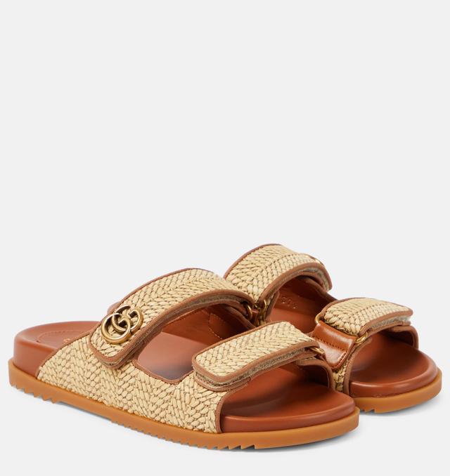 Moritz Grosgrain-Trimmed Raffia Sandals