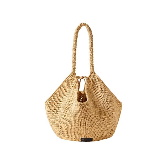 Lotus Medium Raffia Tote