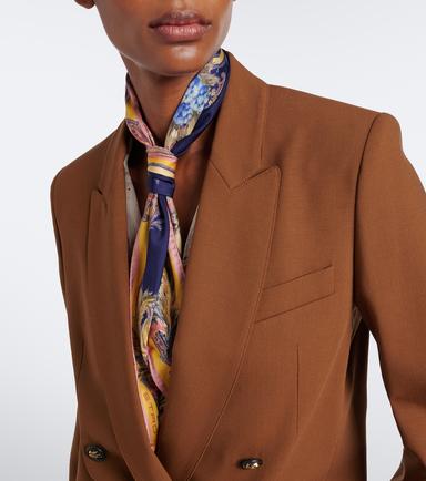 Etro Printed silk twill scarf | Thumbnail 5 Etro Printed silk twill scarf | Thumbnail 5