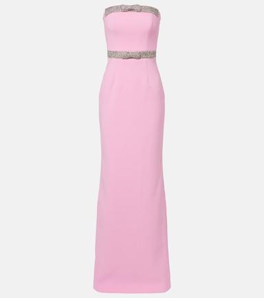 Rebecca Vallance Precious embellished crêpe corset gown | Thumbnail 1 Rebecca Vallance Precious embellished crêpe corset gown | Thumbnail 1