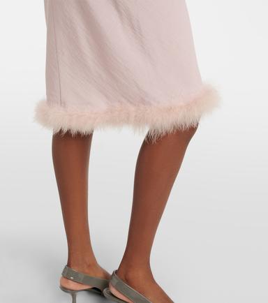 Dorothee Schumacher Soft Vibes feather-trimmed midi skirt | Thumbnail 6 Dorothee Schumacher Soft Vibes feather-trimmed midi skirt | Thumbnail 6