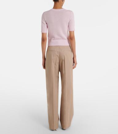 Jil Sander Pleated cotton twill wide-leg pants | Thumbnail 2 Jil Sander Pleated cotton twill wide-leg pants | Thumbnail 2