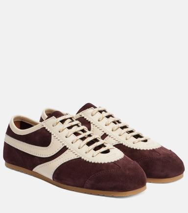 Dries Van Noten Leather-trimmed suede sneakers | Thumbnail 1 Dries Van Noten Leather-trimmed suede sneakers | Thumbnail 1