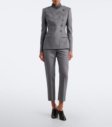 McQueen Double-breasted peplum wool blazer | Thumbnail 4 McQueen Double-breasted peplum wool blazer | Thumbnail 4