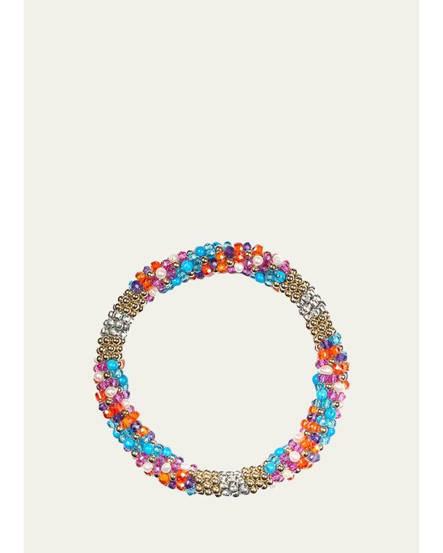 14K Freshwater Pearl, Zircon, Turquoise and Amethyst Trina Helena Bracelet with 14K Freshwater Pearl, Zircon, Turquoise and Amethyst Trina Helena Bracelet with