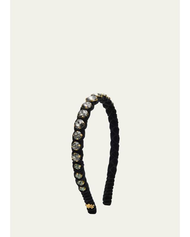 Graduated Crystal Velvet Headband Graduated Crystal Velvet Headband
