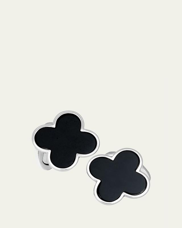 Onyx Clover Cuff Links Onyx Clover Cuff Links