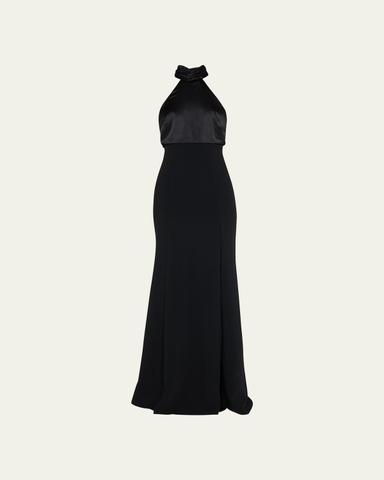 Cinq à Sept Alexandra Halter Trumpet Gown | Thumbnail 1 Cinq à Sept Alexandra Halter Trumpet Gown | Thumbnail 1