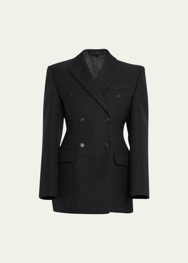 WARDROBE.NYC Double-Breasted Contour Wool Blazer | Thumbnail 1 WARDROBE.NYC Double-Breasted Contour Wool Blazer | Thumbnail 1