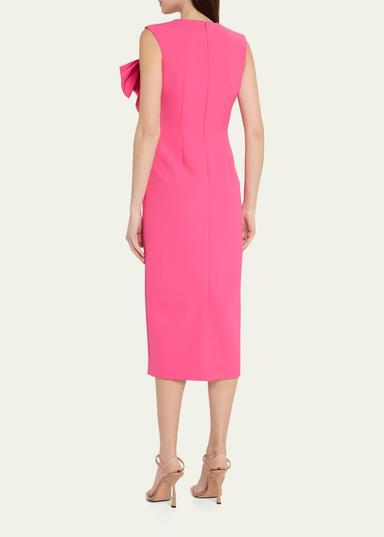 Badgley Mischka Bow-Front Midi Sheath Dress | Thumbnail 3 Badgley Mischka Bow-Front Midi Sheath Dress | Thumbnail 3