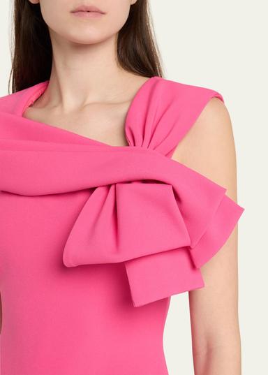 Badgley Mischka Bow-Front Midi Sheath Dress | Thumbnail 5 Badgley Mischka Bow-Front Midi Sheath Dress | Thumbnail 5