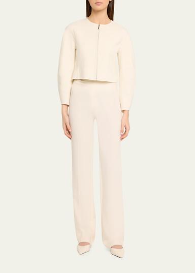 Akris Harriet Wool Crepe Crop Jacket | Thumbnail 2 Akris Harriet Wool Crepe Crop Jacket | Thumbnail 2