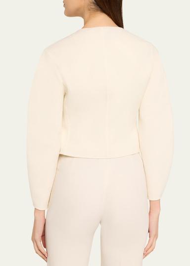 Akris Harriet Wool Crepe Crop Jacket | Thumbnail 3 Akris Harriet Wool Crepe Crop Jacket | Thumbnail 3