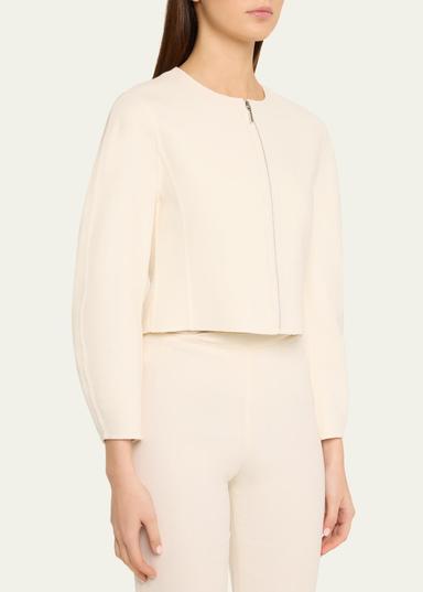 Akris Harriet Wool Crepe Crop Jacket | Thumbnail 4 Akris Harriet Wool Crepe Crop Jacket | Thumbnail 4