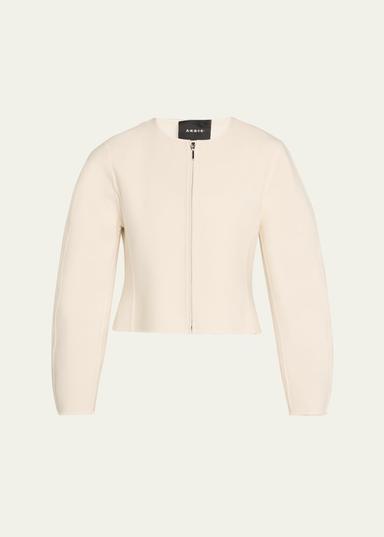 Akris Harriet Wool Crepe Crop Jacket | Thumbnail 1 Akris Harriet Wool Crepe Crop Jacket | Thumbnail 1