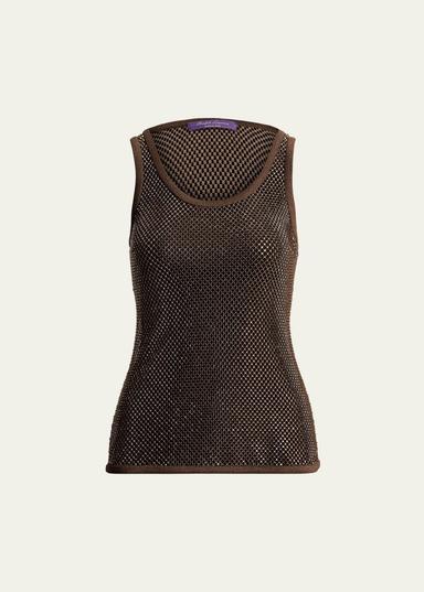 Ralph Lauren Collection Embellished Mesh Tank Top | Thumbnail 1 Ralph Lauren Collection Embellished Mesh Tank Top | Thumbnail 1