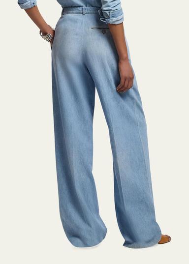 Ralph Lauren Collection Cotton Denim Relaxed Trousers | Thumbnail 3 Ralph Lauren Collection Cotton Denim Relaxed Trousers | Thumbnail 3