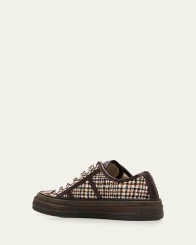 Brunello Cucinelli Tweed Leather-Trim Sneakers | Thumbnail 2 Brunello Cucinelli Tweed Leather-Trim Sneakers | Thumbnail 2
