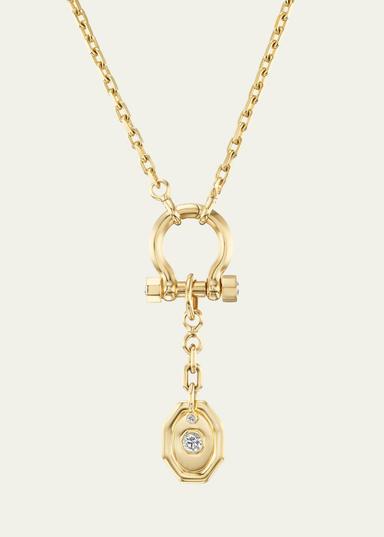 Uniform Object 18K Diamond Carriage Plate Pendant | Thumbnail 2 Uniform Object 18K Diamond Carriage Plate Pendant | Thumbnail 2
