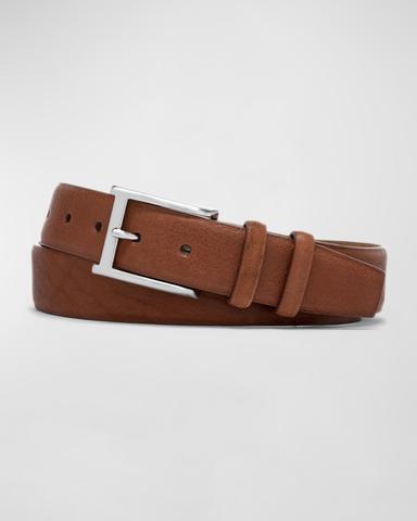 W. Kleinberg Men's Pebbled Bison Leather Belt | Thumbnail 1 W. Kleinberg Men's Pebbled Bison Leather Belt | Thumbnail 1