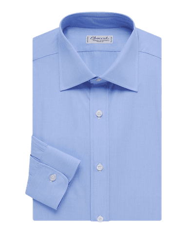 Charvet Men 's Solid Cotton Barrel-Cuff Dress Shirt | Thumbnail 2 Charvet Men 's Solid Cotton Barrel-Cuff Dress Shirt | Thumbnail 2