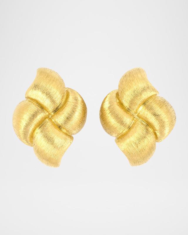 Estate Dunay 18K Yellow Gold Nesting Pillow Earrings Estate Dunay 18K Yellow Gold Nesting Pillow Earrings