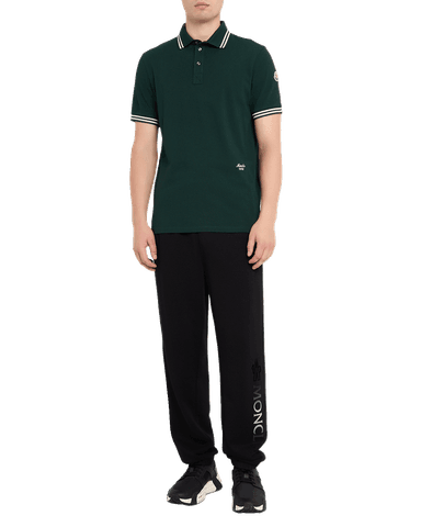 Moncler Men 's Striped Cotton Pique Polo Shirt | Thumbnail 6 Moncler Men 's Striped Cotton Pique Polo Shirt | Thumbnail 6