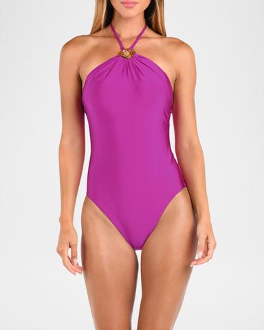Sunshine 79 Gypset Halter One-Piece Swimsuit | Thumbnail 2 Sunshine 79 Gypset Halter One-Piece Swimsuit | Thumbnail 2