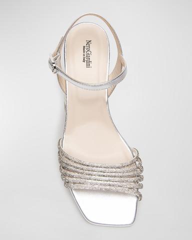 NeroGiardini Metallic Bling Ankle-Strap Sandals | Thumbnail 4 NeroGiardini Metallic Bling Ankle-Strap Sandals | Thumbnail 4