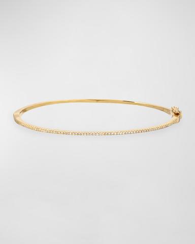 Zoe Lev Jewelry 14K Gold Diamond Bangle Bracelet | Thumbnail 3 Zoe Lev Jewelry 14K Gold Diamond Bangle Bracelet | Thumbnail 3