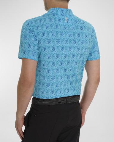Robert Graham Men 's Iron Skull 2 Stretch Polo Shirt | Thumbnail 3 Robert Graham Men 's Iron Skull 2 Stretch Polo Shirt | Thumbnail 3