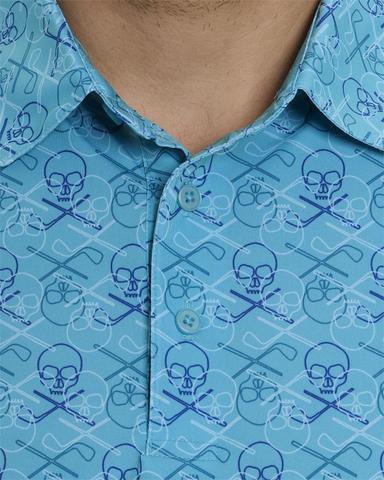 Robert Graham Men 's Iron Skull 2 Stretch Polo Shirt | Thumbnail 4 Robert Graham Men 's Iron Skull 2 Stretch Polo Shirt | Thumbnail 4
