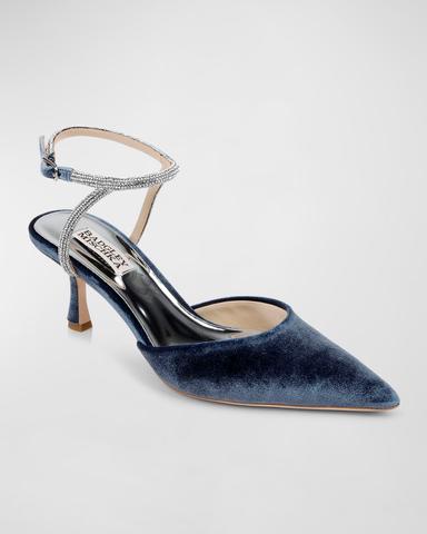 Badgley Mischka Autumn Silk Strass Ankle-Strap Pumps | Thumbnail 2 Badgley Mischka Autumn Silk Strass Ankle-Strap Pumps | Thumbnail 2