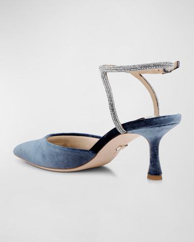 Badgley Mischka Autumn Silk Strass Ankle-Strap Pumps | Thumbnail 3 Badgley Mischka Autumn Silk Strass Ankle-Strap Pumps | Thumbnail 3